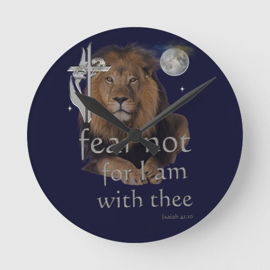 イザヤ41:10 ラウンド壁時計 (正面)