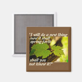 イザヤ43聖書の聖句、私は新しいことをする マグネット (正面/裏面)