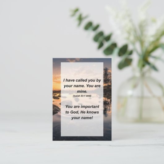 イザヤ43:1わたしは、あなたがたの名によって呼びかけてきた。お前は エンクロージャーカード (スタンド正面)