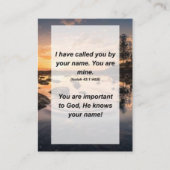 イザヤ43:1わたしは、あなたがたの名によって呼びかけてきた。お前は エンクロージャーカード (正面)