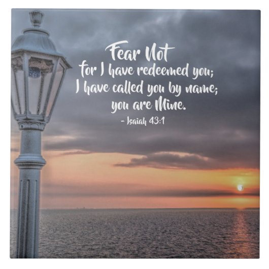 イザヤ43"1私はあなたを名前で呼んだ私は私のものだ タイル (正面)