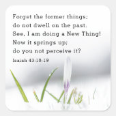 イザヤ43:18わたしは新しいもの聖書の聖句をやっている スクエアシール (正面)