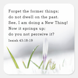イザヤ43:18わたしは新しいもの聖書の聖句をやっている スクエアシール