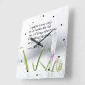 イザヤ43:18わたしは新しいもの聖書の聖句をやっている スクエア壁時計 (傾斜)