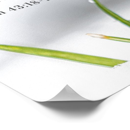 イザヤ43:18わたしは新しいもの聖書の聖句をやっている ポスター (角)