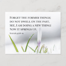 イザヤ43:18わたしは新しいもの聖書の聖句をやっている ポストカード