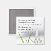 イザヤ43:18わたしは新しいもの聖書の聖句をやっている マグネット (正面/裏面)