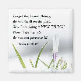 イザヤ43:18わたしは新しいもの聖書の聖句をやっている マグネット