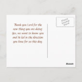 イザヤ43:19聖書の一節新しいことをする ポストカード (裏面)