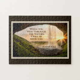 イザヤ43:2あなたがたは水を通り抜ける時に聖書 ジグソーパズル