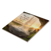 イザヤ43:2あなたがたは水を通り抜ける時に聖書 タイル (側面)