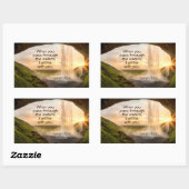 イザヤ43:2あなたがたは水を通り抜ける時に聖書 長方形シール (シート)