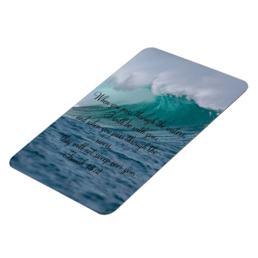 イザヤ43:2あなたがたは水を通り抜ける時 マグネット (左側)