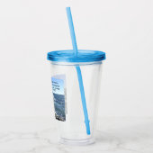 イザヤ43:2わたしはあなた方と一緒にいる海の写真 アクリルタンブラー (左)