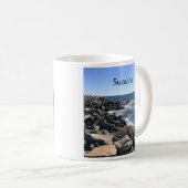 イザヤ43:2わたしはあなた方と一緒にいる海の写真 コーヒーマグカップ (正面右)