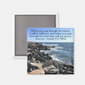 イザヤ43:2わたしはあなた方と一緒にいる海の写真 マグネット (正面/裏面)