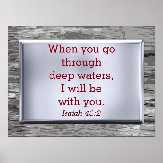 イザヤ43:2アートプリント ポスター (正面)