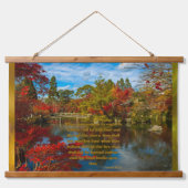 イザヤ43:2木製トップウォールタペストリー 吊り下げ型タペストリー (正面)