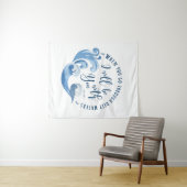 イザヤ43:2海波 タペストリー (インサイチュ(横))