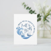 イザヤ43:2海波 ポストカード (スタンド正面)