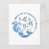 イザヤ43:2海波 ポストカード (正面)