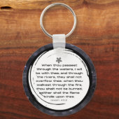 イザヤ43:2 KJVキーチェーン |聖なる書物、 経典別 キーホルダー (正面)