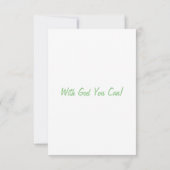 イザヤ43:2 KJVバイブル聖なる書物、 経典フラットグリーティングカード カード (裏面)