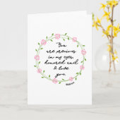 イザヤ43:4 大切 My Eayes Bible Verseリース カード (黄色い花)