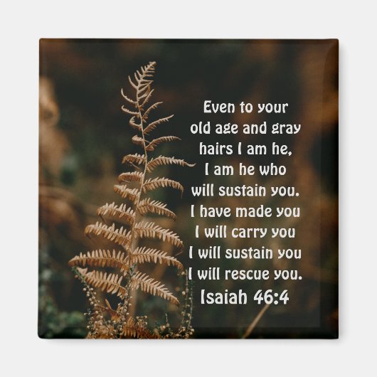 イザヤ46:4わたしは、あなたがたを支える者である磁石 マグネット (正面)