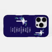 イザヤ46:4クロス感動的フォンのケース iPhoneケース (裏面横)