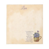 イザヤ49:15-16わたし忘れはフローラではない ノートパッド (正面)