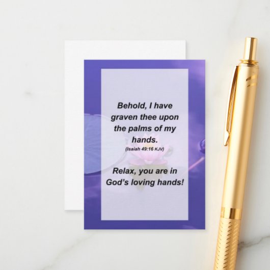イザヤ49:16見よ，わたしはあなたを エンクロージャーカード (正面/裏面インサイチュ)
