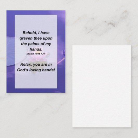 イザヤ49:16見よ，わたしはあなたを エンクロージャーカード (正面/裏面)