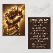 イザヤ52:10 KJVカード – 神の救い 名刺 (正面/裏面)