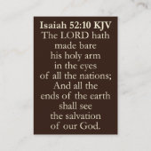 イザヤ52:10 KJVカード – 神の救い 名刺 (裏面)