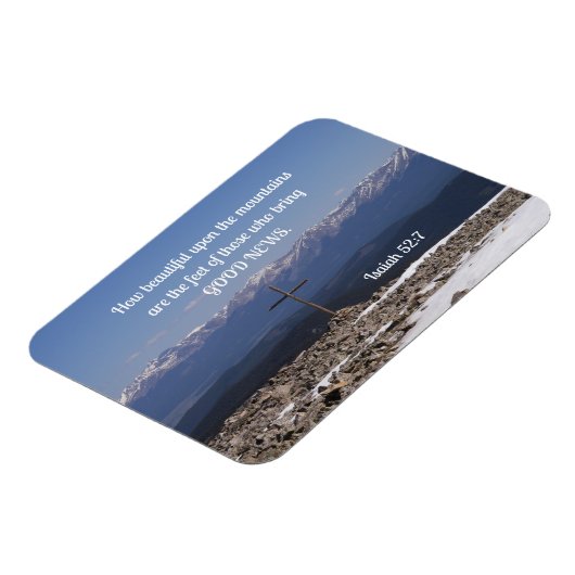 イザヤ52:7山の美しさは マグネット (左側)