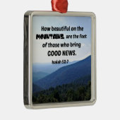 イザヤ52:7山の美しさ メタルオーナメント (右)