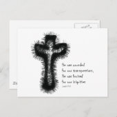 イザヤ53 – 十字架/キリスト教証人 ポストカード (正面/裏面)