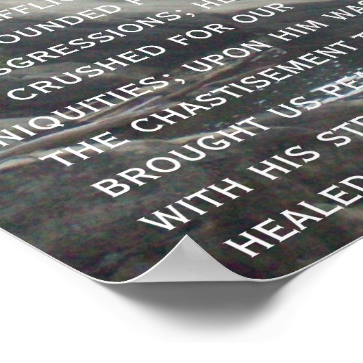 イザヤ53:2-3 ポスター (角)