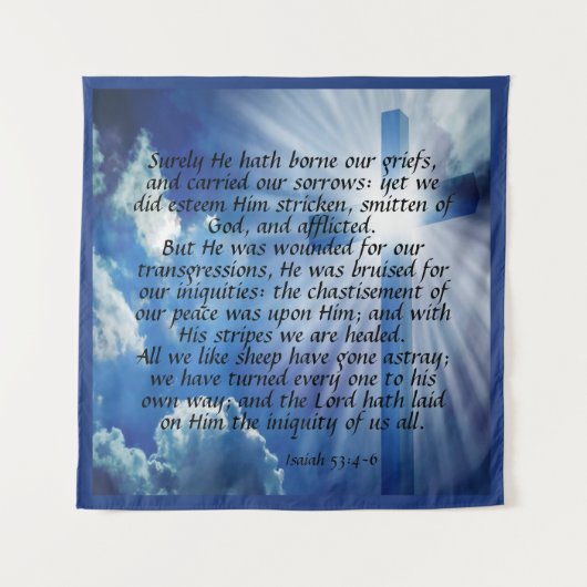 イザヤ53:4-6 タペストリー (正面)