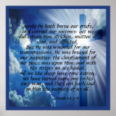 イザヤ53:4-6 ポスター (正面)