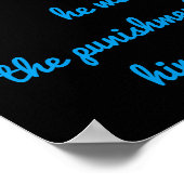 イザヤ53:5川の男の赤ちゃん魚釣り。 ポスター (角)