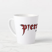 イザヤ53:5彼は刺された カフェラテマグ (左アングル)