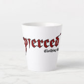 イザヤ53:5彼は刺された カフェラテマグ (正面)