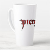 イザヤ53:5彼は刺された カフェラテマグ (左アングル)