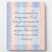 イザヤ53:5 フォトプラーク (正面)