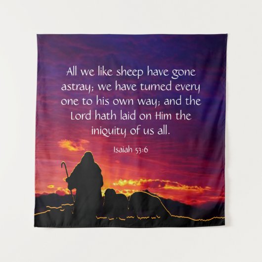 イザヤ53:6 タペストリー (正面)