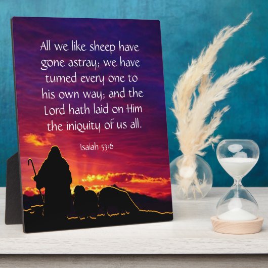 イザヤ53:6 フォトプラーク (側面)