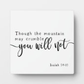 イザヤ54:10バイブル聖なる書物、 経典ファームハウスサイン フォトプラーク (正面)