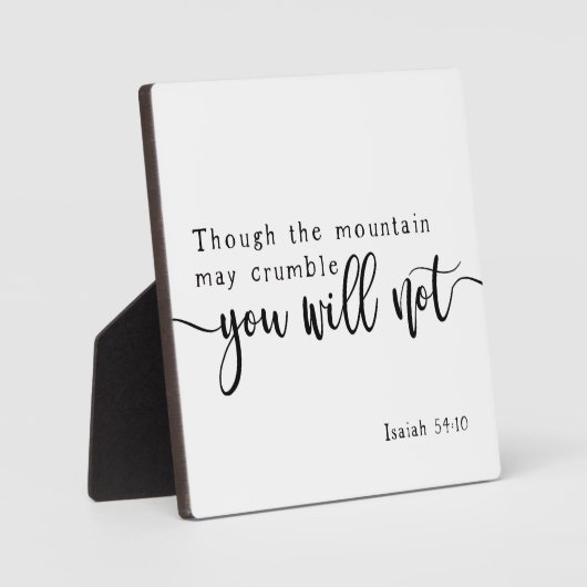 イザヤ54:10バイブル聖なる書物、 経典ファームハウスサイン フォトプラーク (正面)